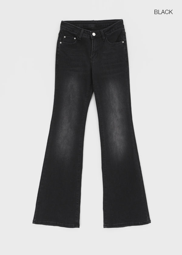 Vie low-waist bootcut denim pants