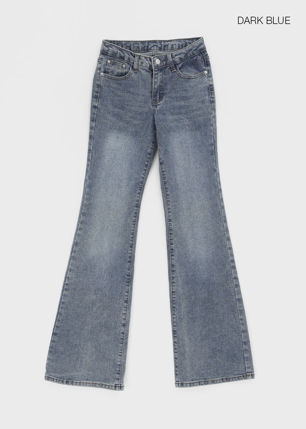 Vie low-waist bootcut denim pants
