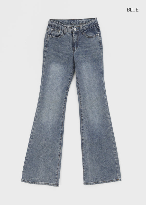 Vie low-waist bootcut denim pants