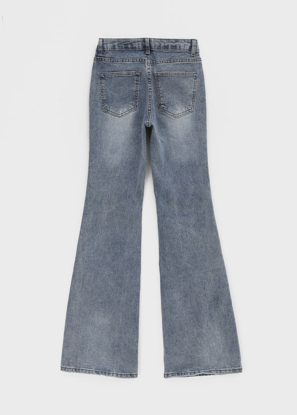 Vie low-waist bootcut denim pants