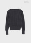 Voltaire shoulder button wool knit