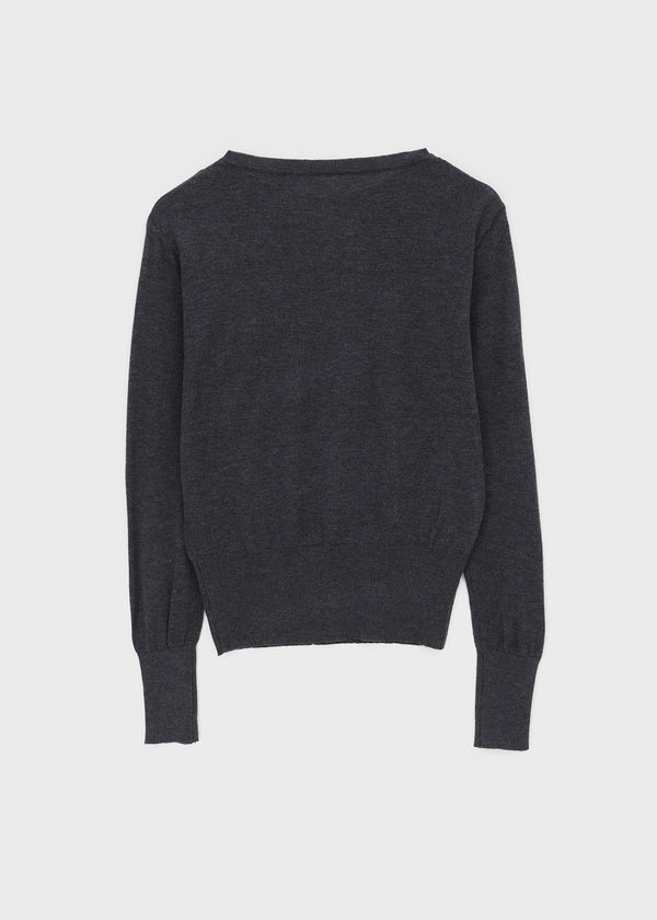Voltaire shoulder button wool knit