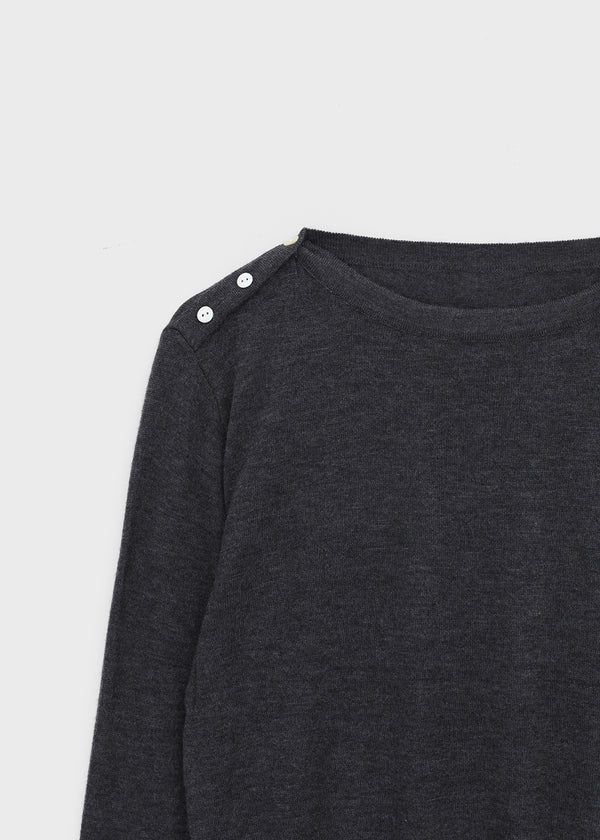 Voltaire shoulder button wool knit