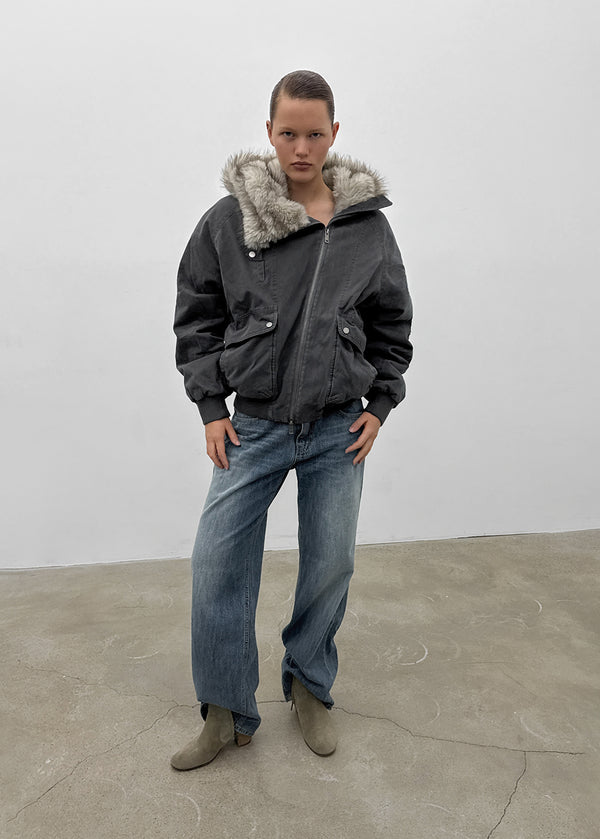 [MADE] Moher Fur Trimmed Hooded Jumper
