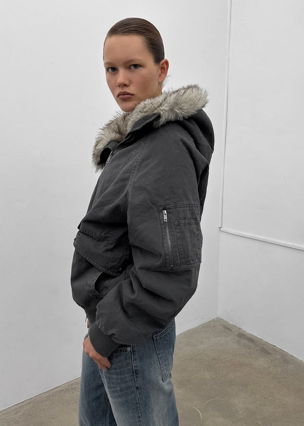 [MADE] Moher Fur Trimmed Hooded Jumper