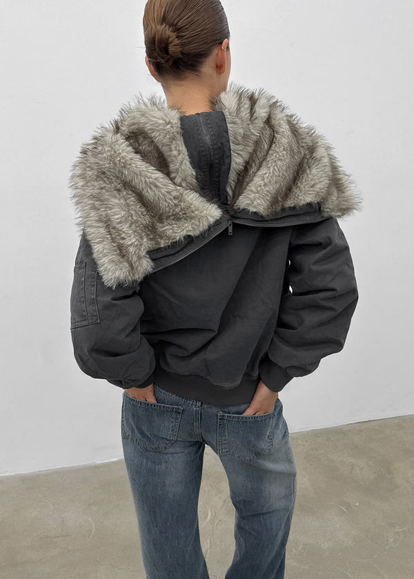 [MADE] Moher Fur Trimmed Hooded Jumper