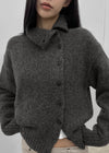 [MADE] Renoir High-Neck Knit Cardigan (34% Wool)