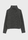 [MADE] Renoir High-Neck Knit Cardigan (34% Wool)
