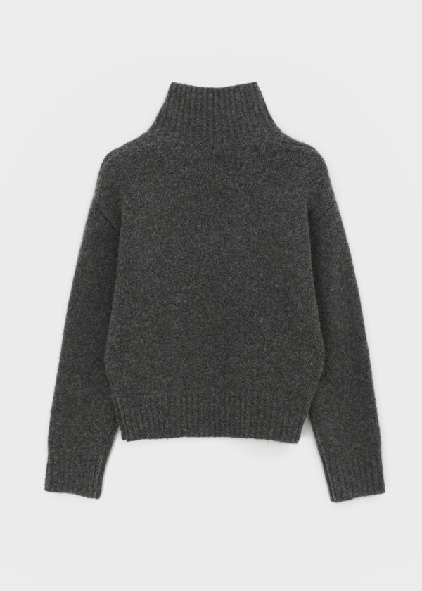 [MADE] Renoir High-Neck Knit Cardigan (34% Wool)