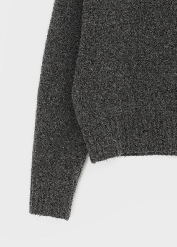 [MADE] Renoir High-Neck Knit Cardigan (34% Wool)