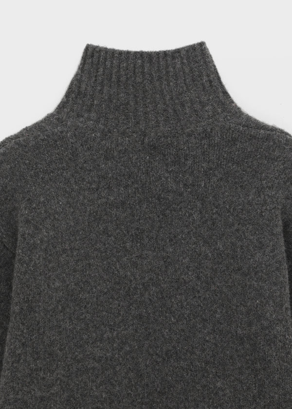 [MADE] Renoir High-Neck Knit Cardigan (34% Wool)