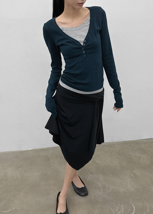 [MADE] Pinket Vintage Layered Long Sleeve Tee