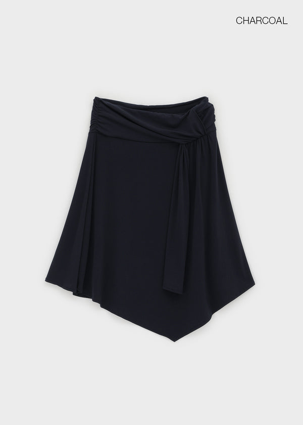 Pyamang asymmetrical wrap midi skirt