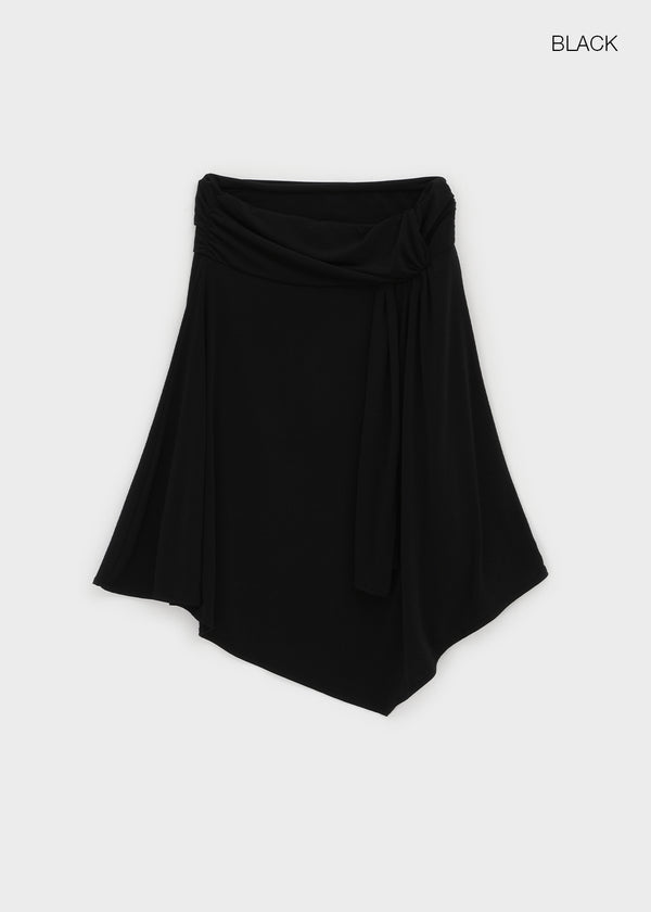 Pyamang asymmetrical wrap midi skirt