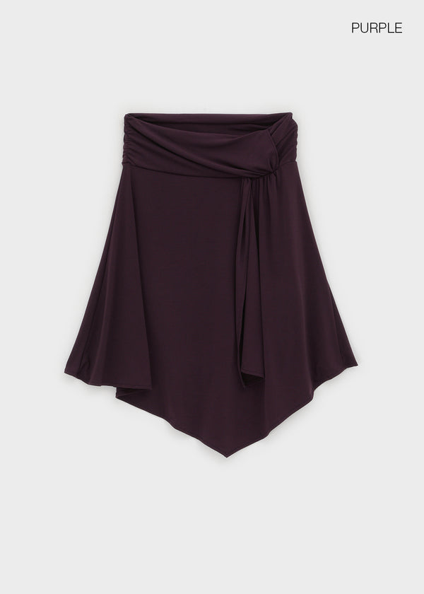 Pyamang asymmetrical wrap midi skirt