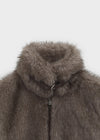 [MADE] Port Fur Collar Knit Zip-up