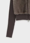 [MADE] Port Fur Collar Knit Zip-up