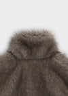 [MADE] Port Fur Collar Knit Zip-up