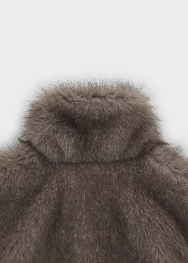 [MADE] Port Fur Collar Knit Zip-up