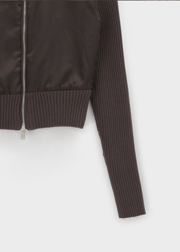 [MADE] Port Fur Collar Knit Zip-up