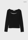 Anvil Layered Henley Neck Long Sleeve Tee