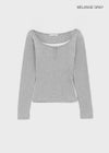 Anvil Layered Henley Neck Long Sleeve Tee