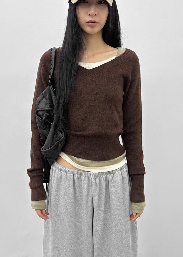 [MADE] Ruby Woo Wool V-neck Knit