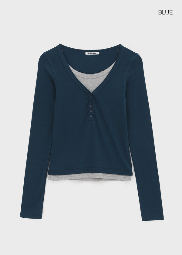 [MADE] Pinket Vintage Layered Long Sleeve Tee