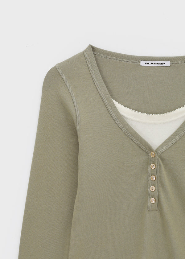 [MADE] Pinket Vintage Layered Long Sleeve Tee