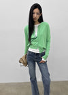 Tommy Round Knit Cardigan (60% Wool)