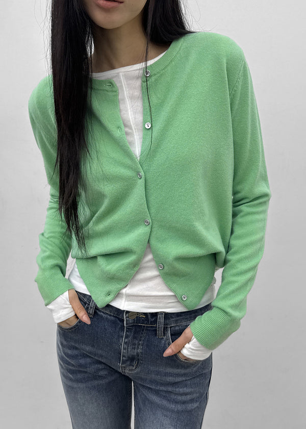 Tommy Round Knit Cardigan (60% Wool)
