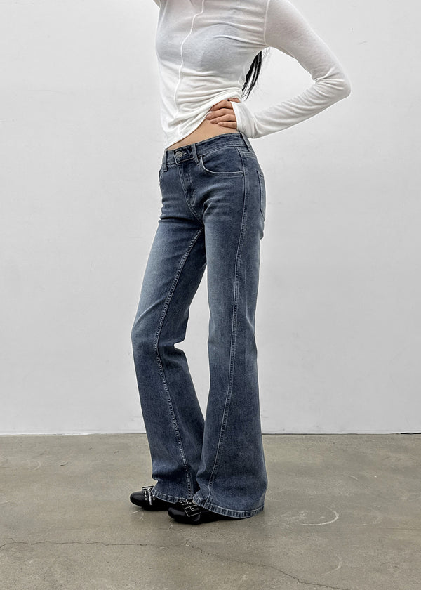 [MADE] Apricot Brushed Slim Stretch Bootcut Denim Pants