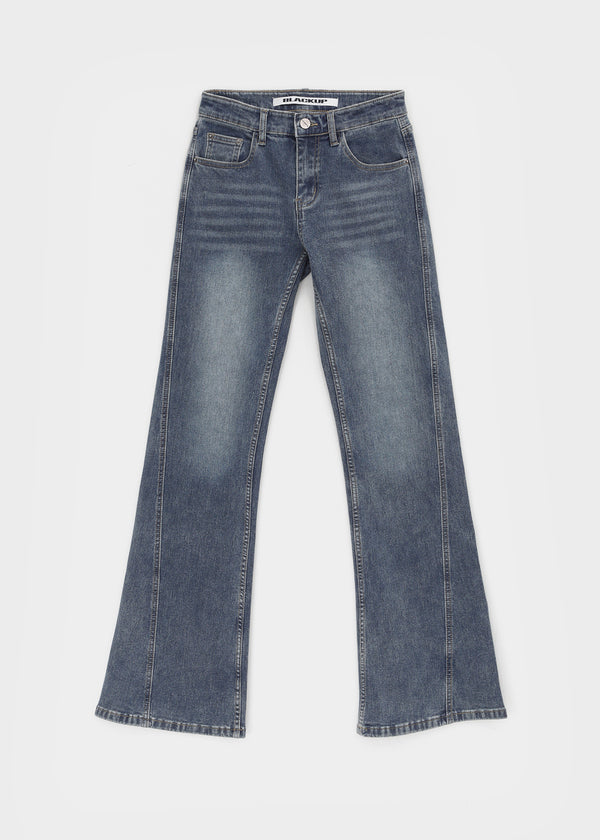 [MADE] Apricot Brushed Slim Stretch Bootcut Denim Pants
