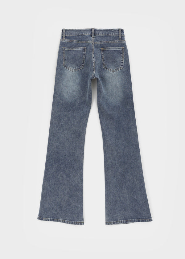 [MADE] Apricot Brushed Slim Stretch Bootcut Denim Pants