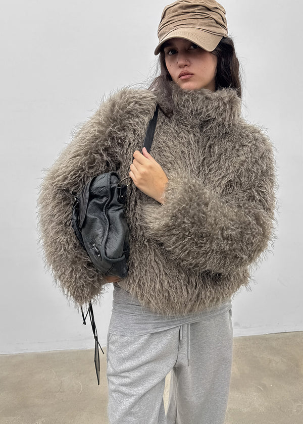 [MADE] Nanaba High-neck Fur Jacket