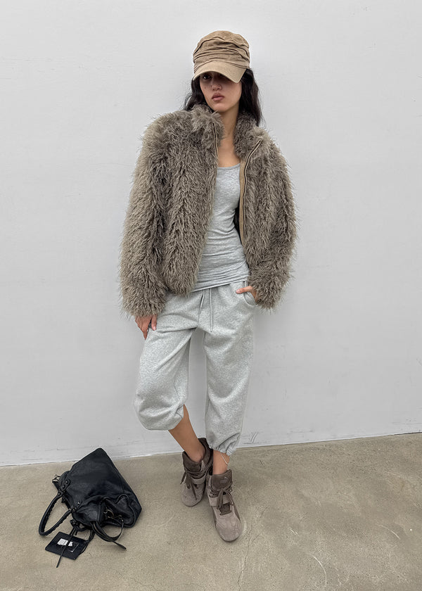 [MADE] Nanaba High-neck Fur Jacket