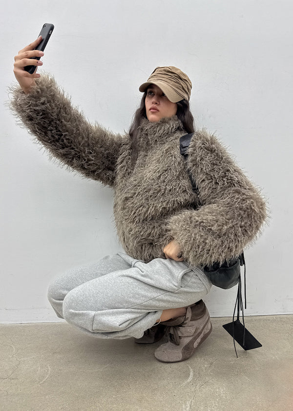[MADE] Nanaba High-neck Fur Jacket