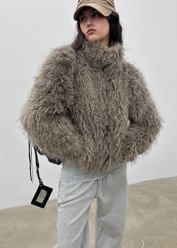 [MADE] Nanaba High-neck Fur Jacket