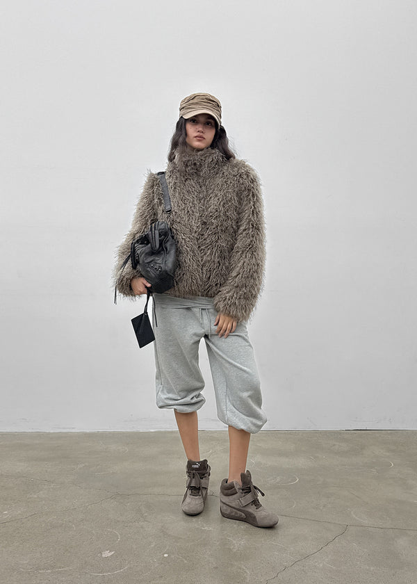 [MADE] Nanaba High-neck Fur Jacket
