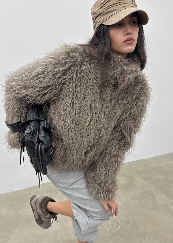 [MADE] Nanaba High-neck Fur Jacket