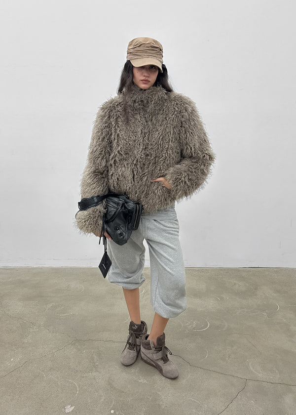 [MADE] Nanaba High-neck Fur Jacket