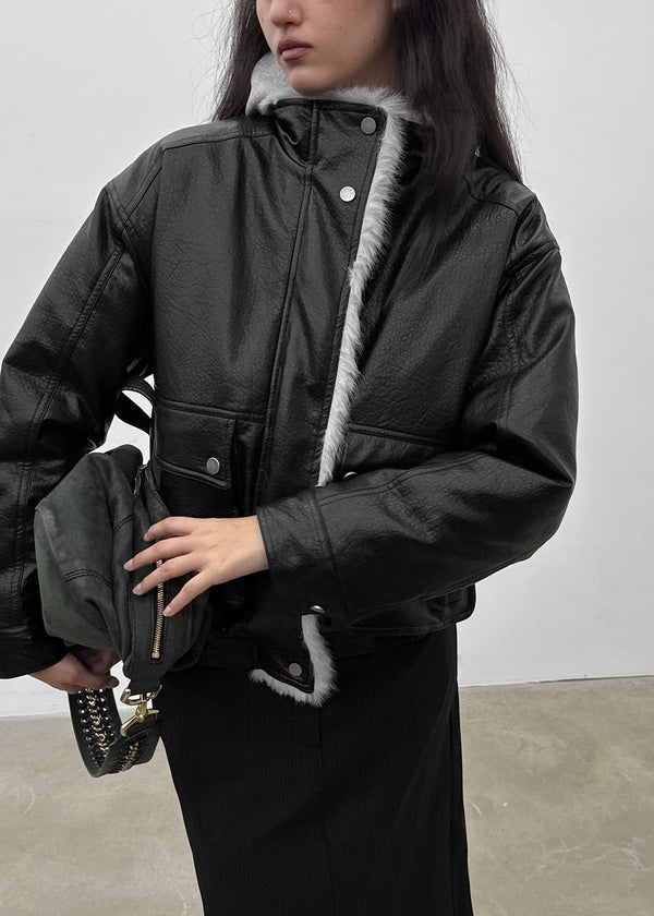 [MADE] Ropun High-Neck Leather Jumper (4oz)