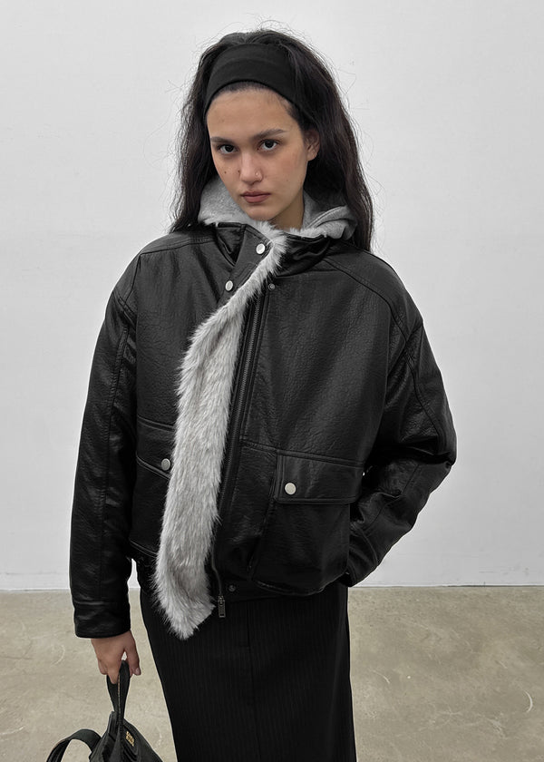 [MADE] Ropun High-Neck Leather Jumper (4oz)
