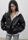 [MADE] Romkun Reversible Hooded Fur Leather Jumper