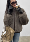 [MADE] Romkun Reversible Hooded Fur Leather Jumper