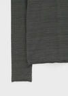 [MADE] Coated Slub Deep U-Neck Long Sleeve Tee
