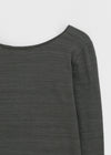 [MADE] Coated Slub Deep U-Neck Long Sleeve Tee