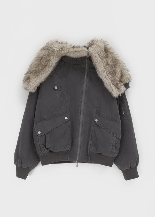 [MADE] Moher Fur Trimmed Hooded Jumper