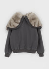 [MADE] Moher Fur Trimmed Hooded Jumper