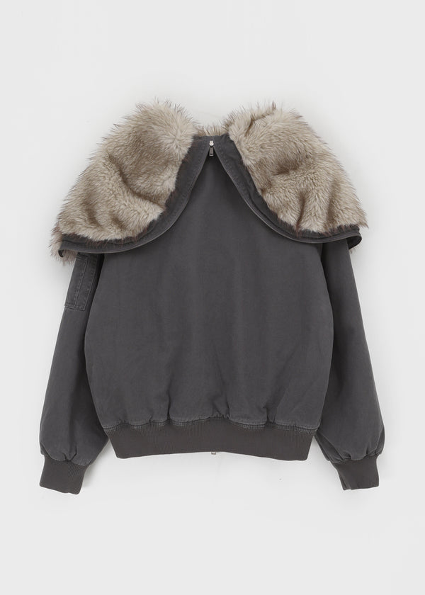 [MADE] Moher Fur Trimmed Hooded Jumper